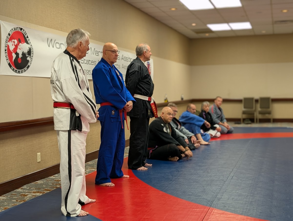 Expert martial arts instructor demonstrating advanced techniques at WWMAA camp