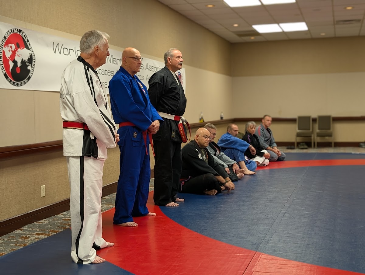 Martial arts camp participants from around the world training together at WWMAA