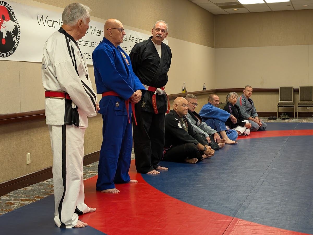 Intensive martial arts training drills at WWMAA summer camp for all skill levels